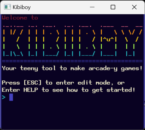 The KIBIBOY editor console